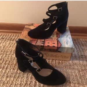Mary Janes size 11 Navy Velvet